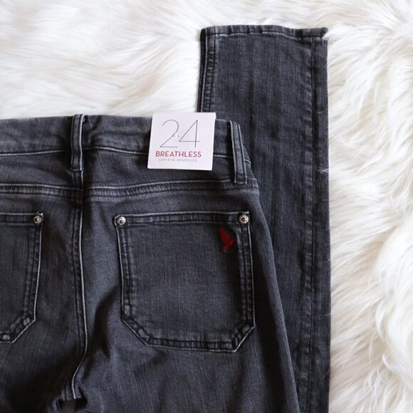 NEW Anthropologie M.i.H Grey Low Rise Skinny Jeans Size 24 - Picture 14 of 15